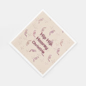 Ribbon and Confetti Silhouette Birthday Pattern Servet (Hoek)