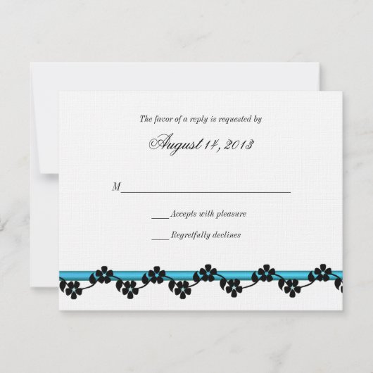 Ribbon and Flowers Response Kaart (Voorkant)