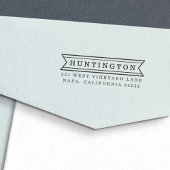 Ribbon Banner Return Address Stempel