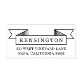 Ribbon Banner Return-adres Zelfinktende Stempel (Design)