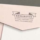 Ribbon Banner Return-adres Zelfinktende Stempel