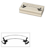 Ribbon Banner Rubber Art Stamp Rubberstempel (Gestempeld)