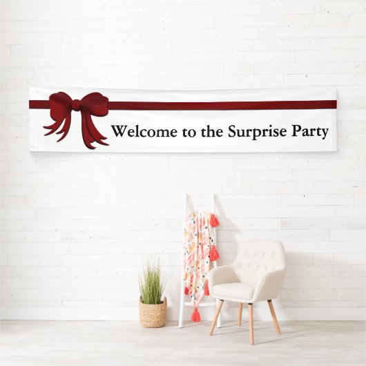 Ribbon Border red + je rug. en ideeën Spandoek (Insitu)