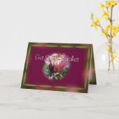 Ribbon Bordered Butterfly - elke gelegenheid aanpa Kaart (Gele Bloem)