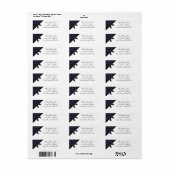 Ribbon Bow Black en Paarse Damask Etiket (Full Sheet)