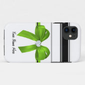 Ribbon Bow & Bling Heart Diamond [groen]-iphone4 Case-Mate iPhone Case (Achterkant (horizontaal))