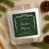 Ribbon Bow Christmas Product Jar Label Groen Wit