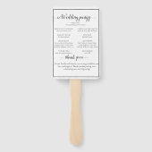 Ribbon Bow Klassieke Zwart & Wit Huwelijk Handwaaier (Achterkant)