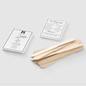 Ribbon Bow Klassieke Zwart & Wit Huwelijk Handwaaier (Niet-gemonteerd)