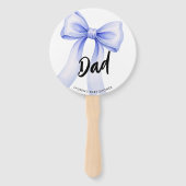 Ribbon Bow Mom Dad Baby Shower Guess Who Game Handwaaier (Achterkant)