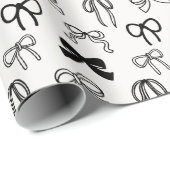 Ribbon Bow Pattern Christmas Cadeaupapier (Rol Hoek)