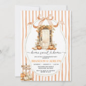 Ribbon Bow Pumpkin Huisverwarmen Home Sweet Home Kaart (Voorkant)