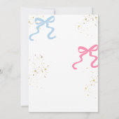 Ribbon Bow Roze & Blauw Geslacht Reveal Ballon Kaart (Achterkant)