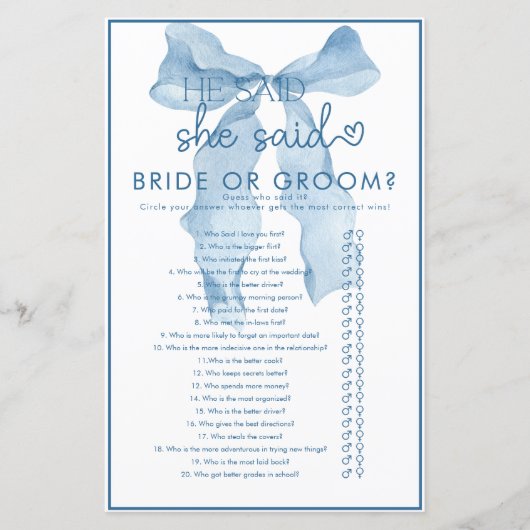 Ribbon Bow Vrijgezellenfeest Game (Voorkant)