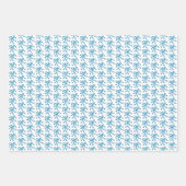 Ribbon Bows Doodle CHRISTMAS HANUKKAH Holiday Blue Inpakpapier Vel (Voorkant)