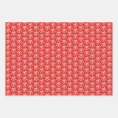 Ribbon Bows Doodle CHRISTMAS Holiday Pink Red Inpakpapier Vel (Voorkant 2)