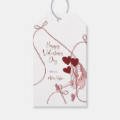 Ribbon Bows & Heart Balloons – Valentine’s Day Cadeaulabel (Voorkant)