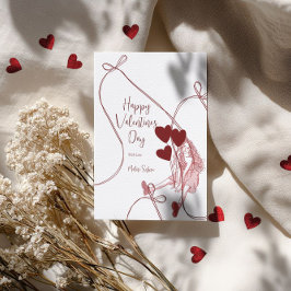 Ribbon Bows & Heart Balloons – Valentine’s Day Feestdagenkaart