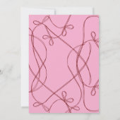Ribbon Bows – Modern Galentine's girls night Kaart (Achterkant)