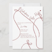 Ribbon Bows – Modern Galentine's girls night Kaart (Voorkant)