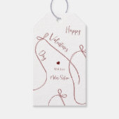 Ribbon Bows – Modern Happy Valentine’s Day  Cadeaulabel (Voorkant)