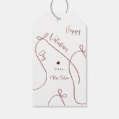 Ribbon Bows – Modern Happy Valentine’s Day  Cadeaulabel (Achterkant)