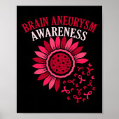 Ribbon Brain Aneurysm Awareness Month Support Grap Poster (Voorkant)
