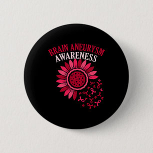 Ribbon Brain Aneurysm Awareness Month Support Grap Ronde Button 5,7 Cm