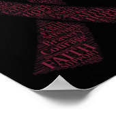 Ribbon Breast Cancer Awareness T Poster (Hoek)