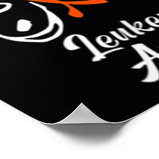 Ribbon Butterfly Aml Leukemia Awareness 88 Poster (Hoek)