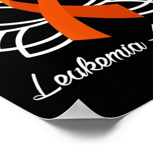 Ribbon Butterfly Aml Leukemie Bewustheid Poster (Hoek)