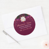 Ribbon Butterfly Goddess New age w/Logo Business Ronde Sticker (Envelop)