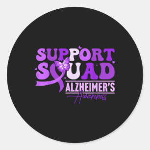 Ribbon Butterfly Paarse Heimers Awareness Support Ronde Sticker