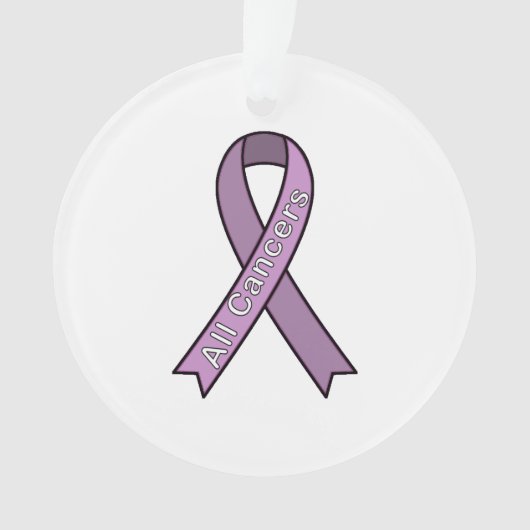 Ribbon Cancer Ornament veroorzaken (voorkant)