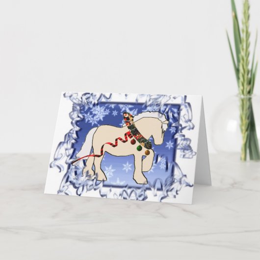 Ribbon Cream Christmas Kaart (Voorkant)