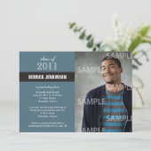 Ribbon Cross Afstuderen Uitnodiging (Staand voorkant)