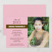 Ribbon Cross Afstuderen Uitnodiging (Voorkant / Achterkant)