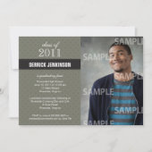 Ribbon Cross Afstuderen Uitnodiging (Voorkant)