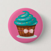 Ribbon Cupcake Button Badge (Voorkant)