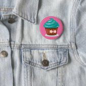 Ribbon Cupcake Button Badge (In situ)