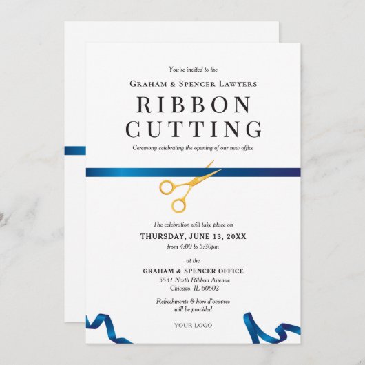 Ribbon Cutting Kaart (Voorkant / Achterkant)