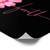 Ribbon Daisy Faith - Breast Cancer Awareness Month Poster (Hoek)