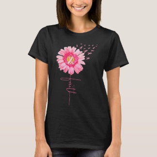 Ribbon Daisy Faith - Breast Cancer Awareness Month T-shirt