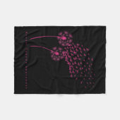 Ribbon Dandelion Faith Hope Love Borstkanker Fleece Deken (Voorkant (Horizontaal))