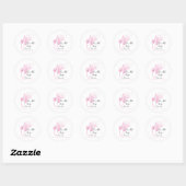 Ribbon Dandelion Faith Hope Love Borstkanker Ronde Sticker (Vel)