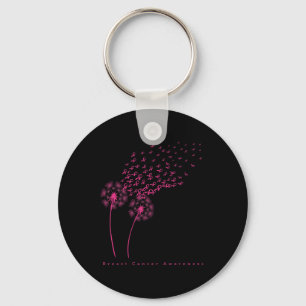 Ribbon Dandelion Faith Hope Love Borstkanker Sleutelhanger