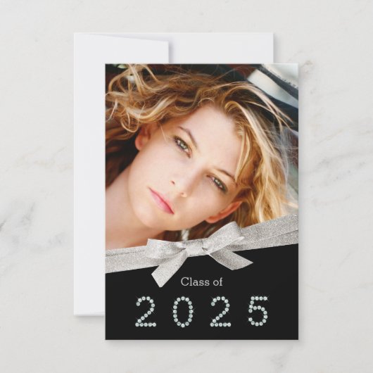 Ribbon Diamond Klasse van 2025 Afstuderen Kaart (Voorkant)