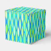 Ribbon-druk halverwege de eeuw - turkooizen en lim bedankdoosjes (Achterkant)