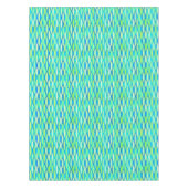 Ribbon-druk halverwege de eeuw - turkooizen en lim tafelkleed (Voorkant)