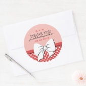 Ribbon en Bow Polka Dots Wedding Stickers (Envelop)